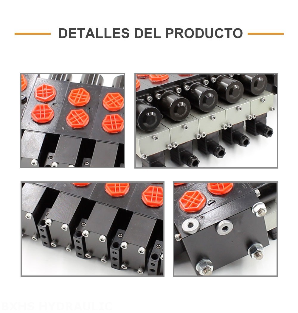 HSDSL Eléctrico proporcional y manual 6 carretes Válvula de control proporcional